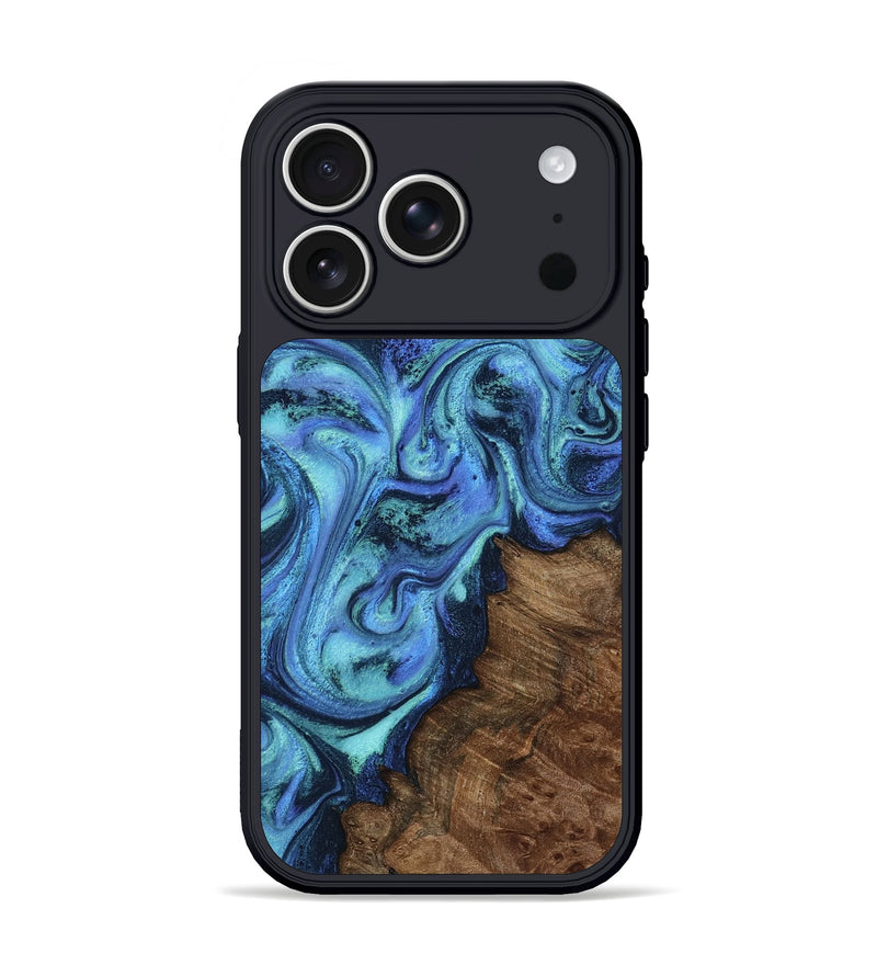 iPhone 17 Pro Wood Phone Case - Gideon (Blue, 799061)
