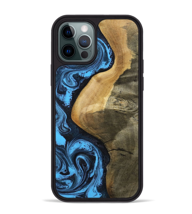 iPhone 12 Pro Max Wood Phone Case - Kora (Blue, 799062)