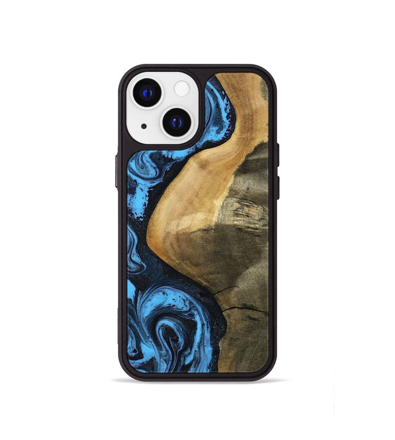 iPhone 13 mini Wood Phone Case - Kora (Blue, 799062)