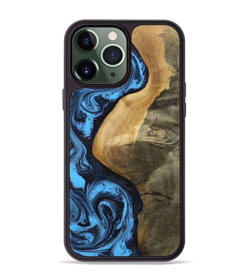 iPhone 13 Pro Max Wood Phone Case - Kora (Blue, 799062)