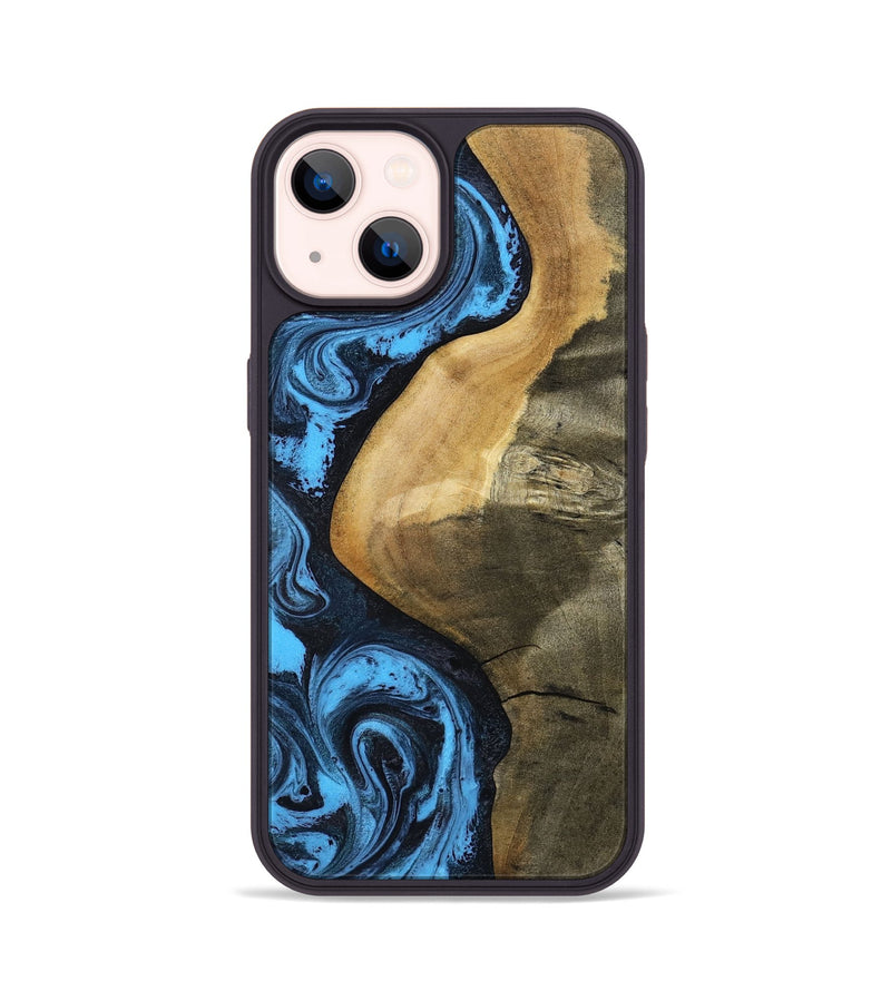iPhone 14 Wood Phone Case - Kora (Blue, 799062)
