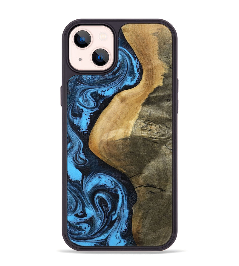 iPhone 14 Plus Wood Phone Case - Kora (Blue, 799062)