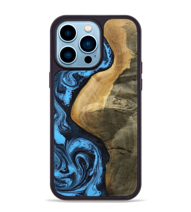 iPhone 14 Pro Max Wood Phone Case - Kora (Blue, 799062)