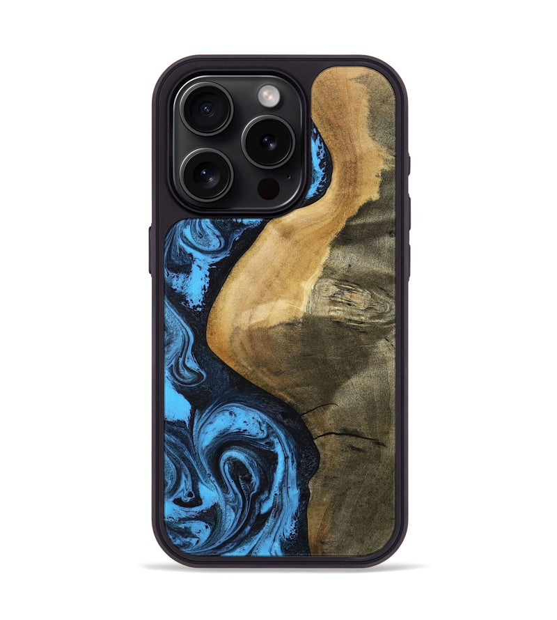 iPhone 15 Pro Wood Phone Case - Kora (Blue, 799062)