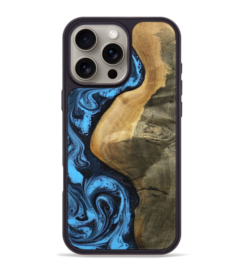 iPhone 16 Pro Max Wood Phone Case - Kora (Blue, 799062)