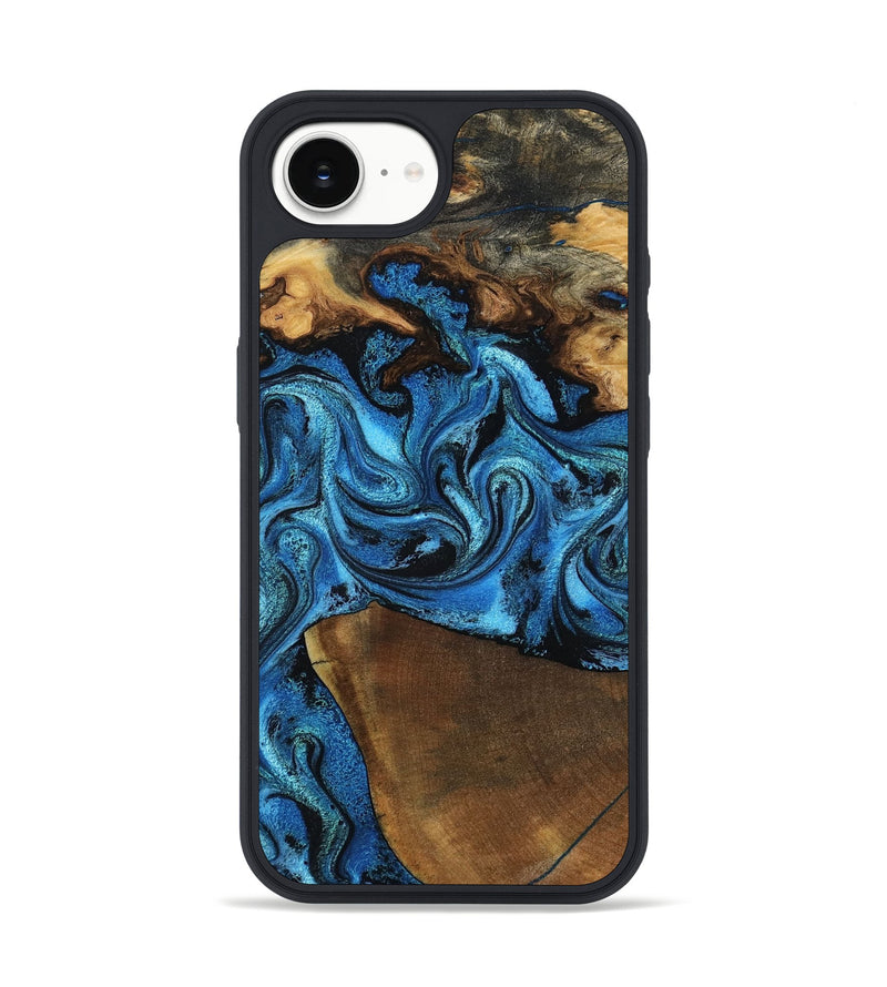 iPhone 16e Wood Phone Case - Emir (Blue, 799063)