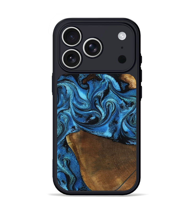 iPhone 17 Pro Wood Phone Case - Emir (Blue, 799063)