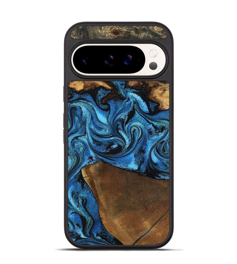 Pixel 9 Pro Wood Phone Case - Emir (Blue, 799063)