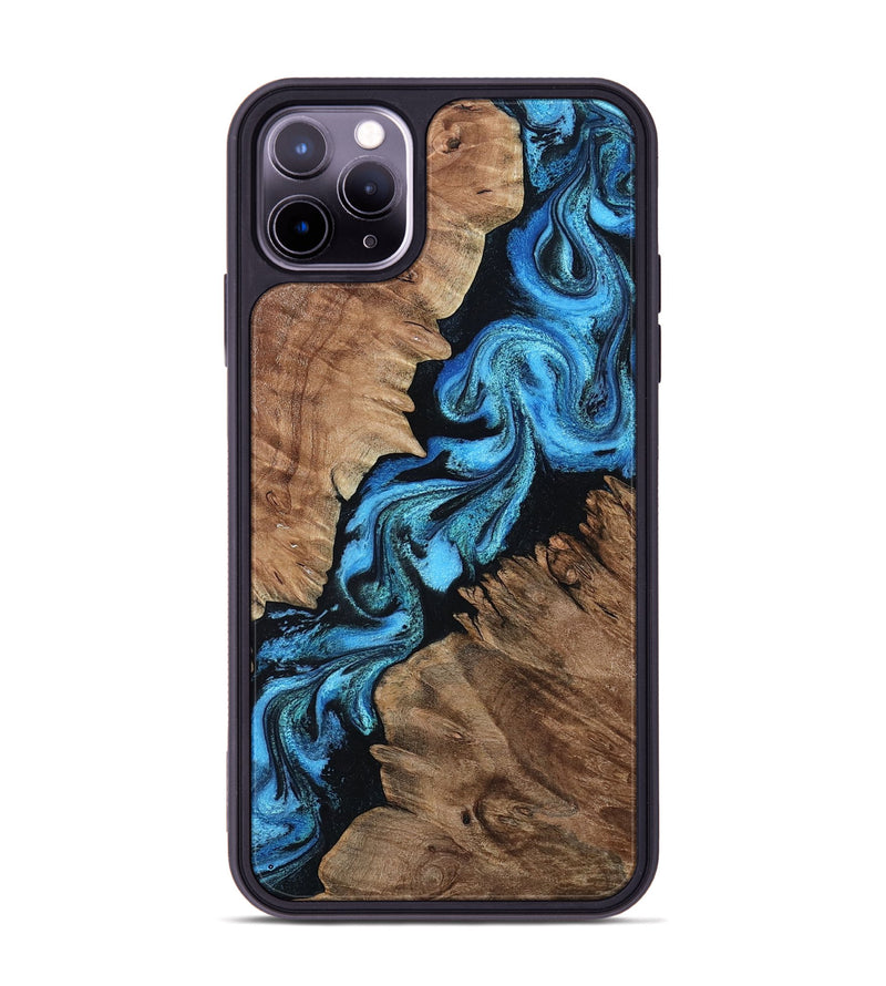 iPhone 11 Pro Max Wood Phone Case - Connie (Blue, 799064)