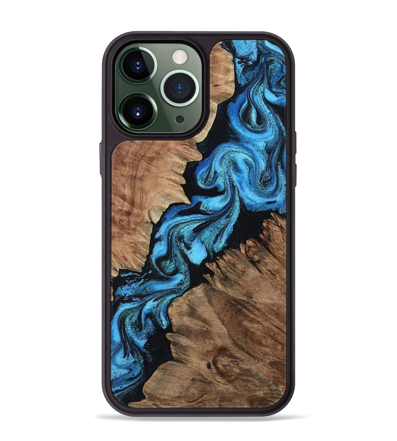 iPhone 13 Pro Max Wood Phone Case - Connie (Blue, 799064)