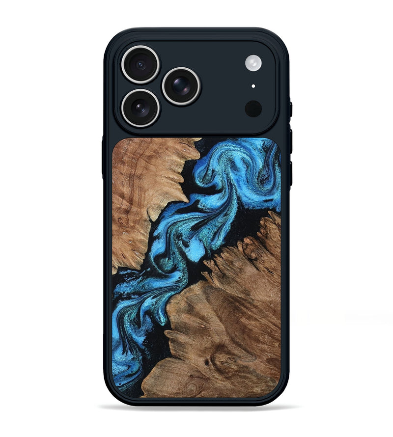 iPhone 17 Pro Max Wood Phone Case - Connie (Blue, 799064)