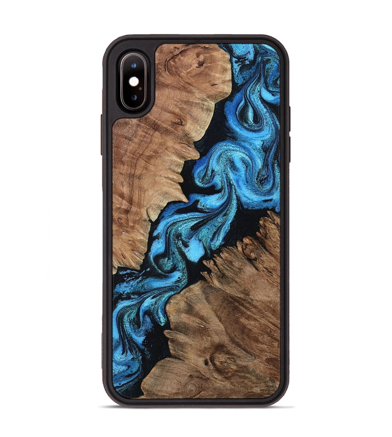 iPhone Xs Max Wood Phone Case - Connie (Blue, 799064)
