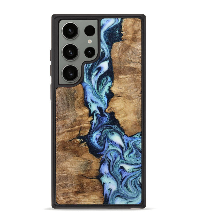 Galaxy S23 Ultra Wood Phone Case - Ramona (Blue, 799065)
