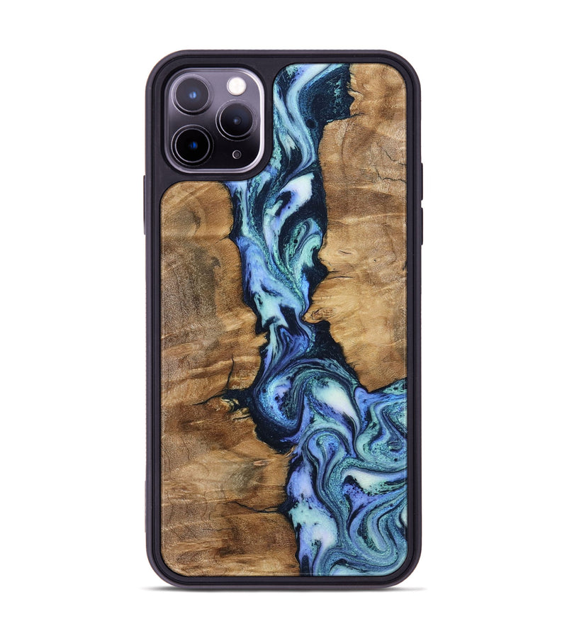 iPhone 11 Pro Max Wood Phone Case - Ramona (Blue, 799065)