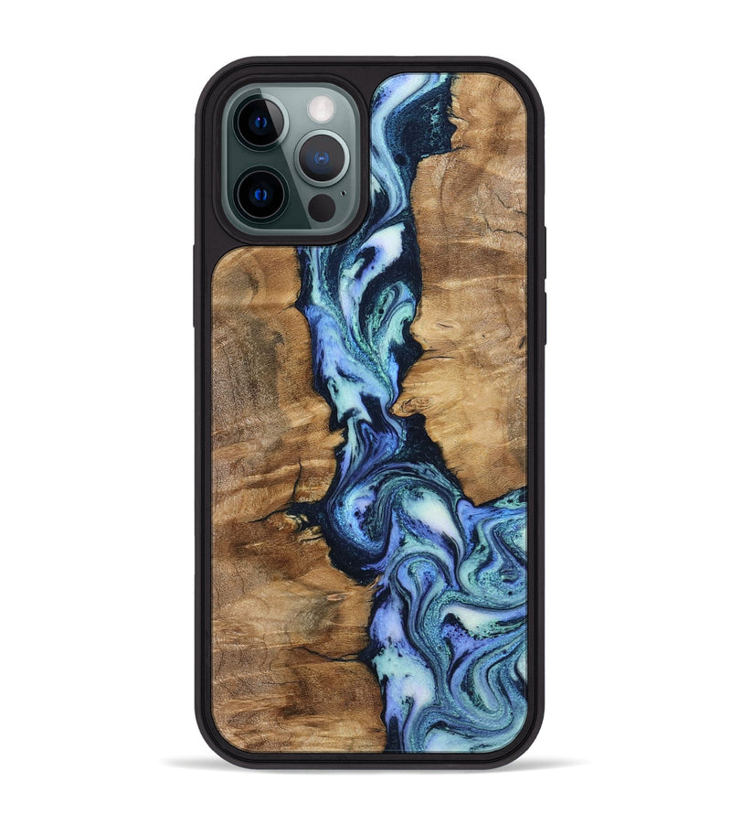 iPhone 12 Pro Max Wood Phone Case - Ramona (Blue, 799065)