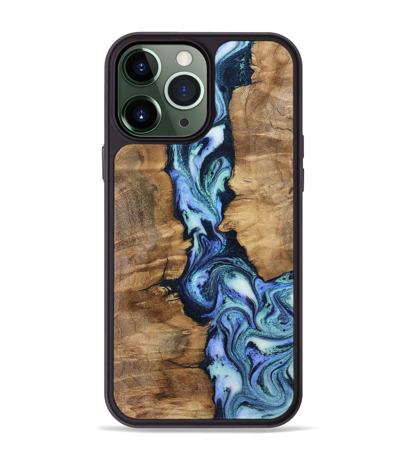 iPhone 13 Pro Max Wood Phone Case - Ramona (Blue, 799065)