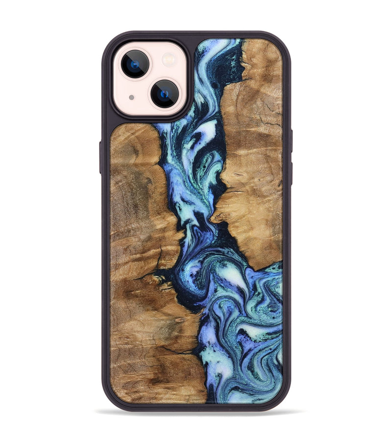 iPhone 14 Plus Wood Phone Case - Ramona (Blue, 799065)
