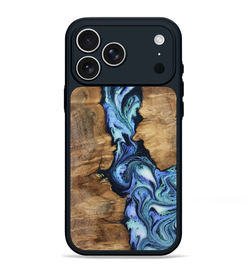 iPhone 17 Pro Max Wood Phone Case - Ramona (Blue, 799065)