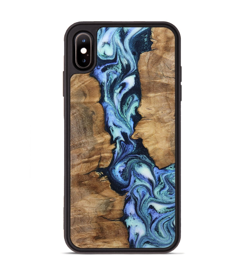 iPhone Xs Max Wood Phone Case - Ramona (Blue, 799065)