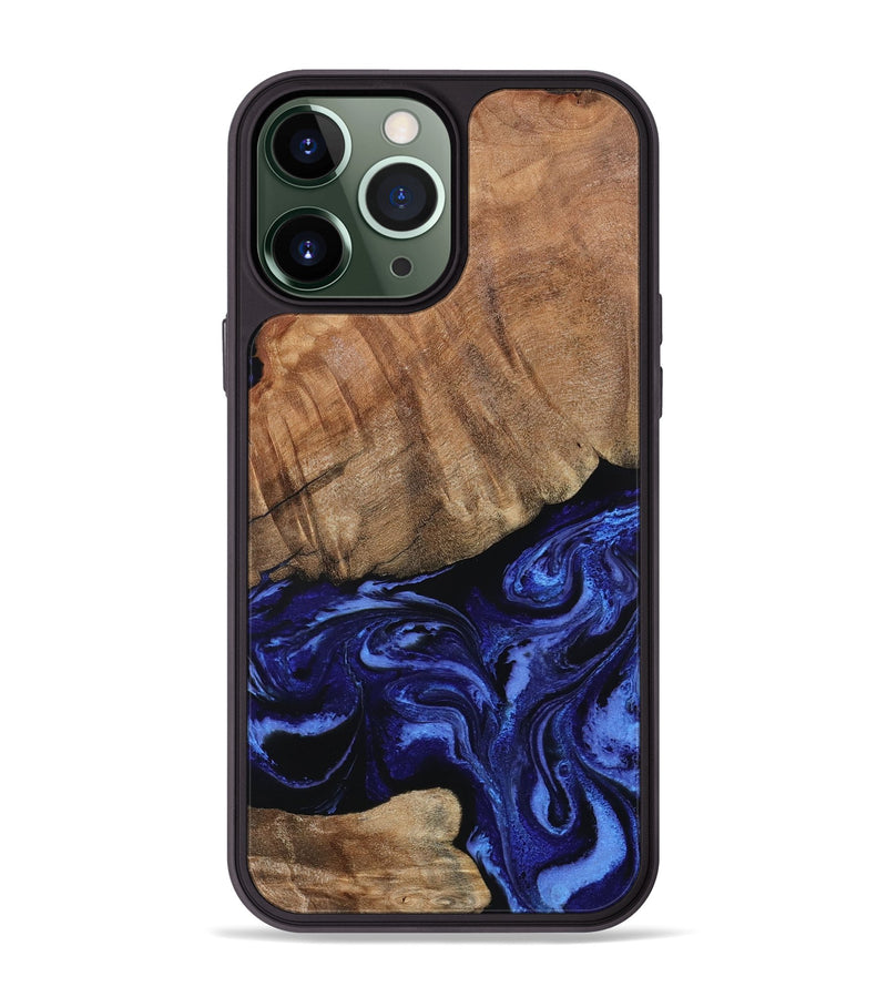 iPhone 13 Pro Max Wood Phone Case - Alex (Blue, 799066)