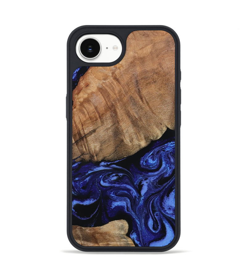 iPhone 16e Wood Phone Case - Alex (Blue, 799066)