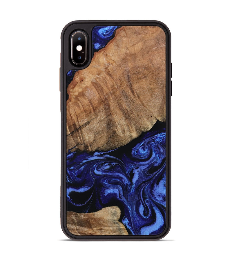 iPhone Xs Max Wood Phone Case - Alex (Blue, 799066)