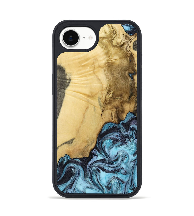 iPhone 16e Wood Phone Case - Alayah (Blue, 799067)