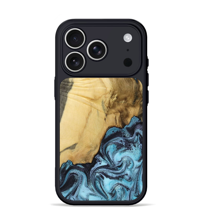 iPhone 17 Pro Wood Phone Case - Alayah (Blue, 799067)