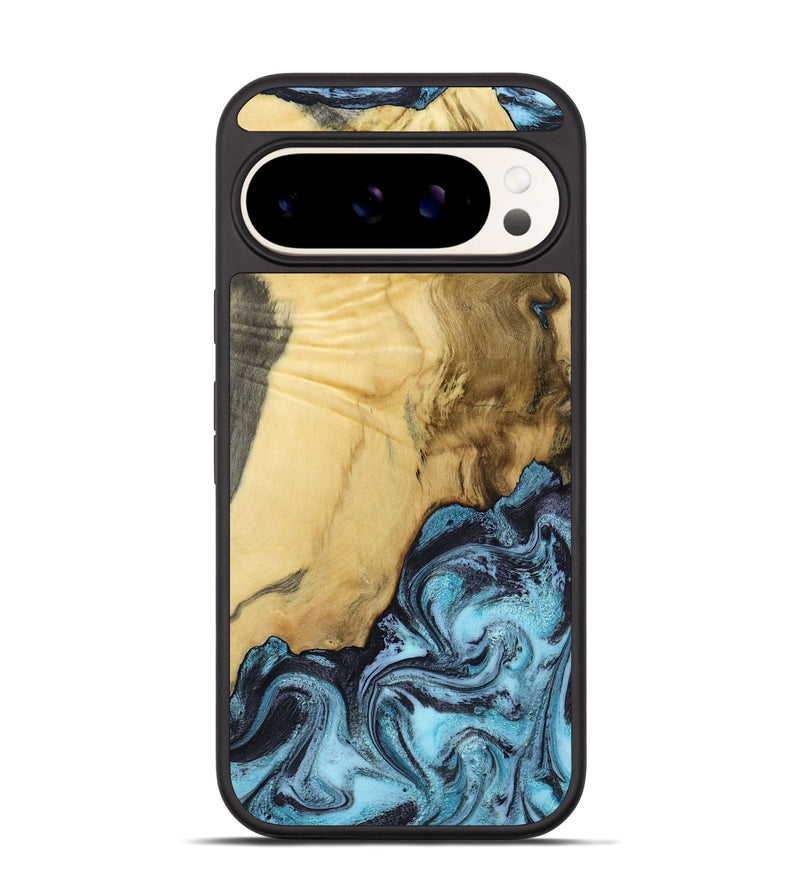 Pixel 9 Pro Wood Phone Case - Alayah (Blue, 799067)