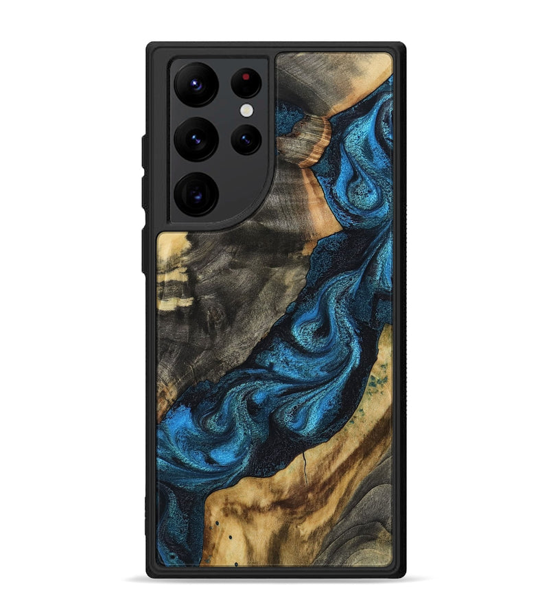 Galaxy S22 Ultra Wood Phone Case - Bambi (Blue, 799068)