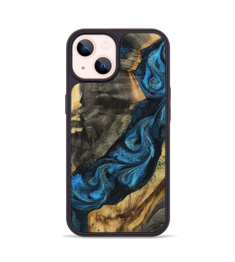 iPhone 14 Wood Phone Case - Bambi (Blue, 799068)
