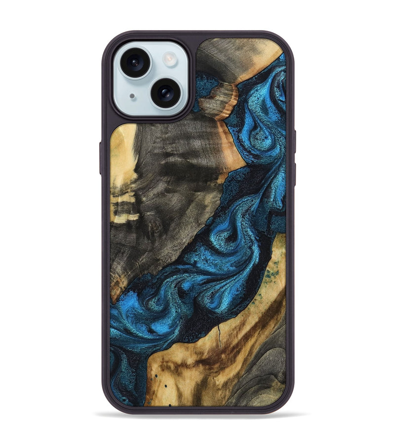 iPhone 15 Plus Wood Phone Case - Bambi (Blue, 799068)