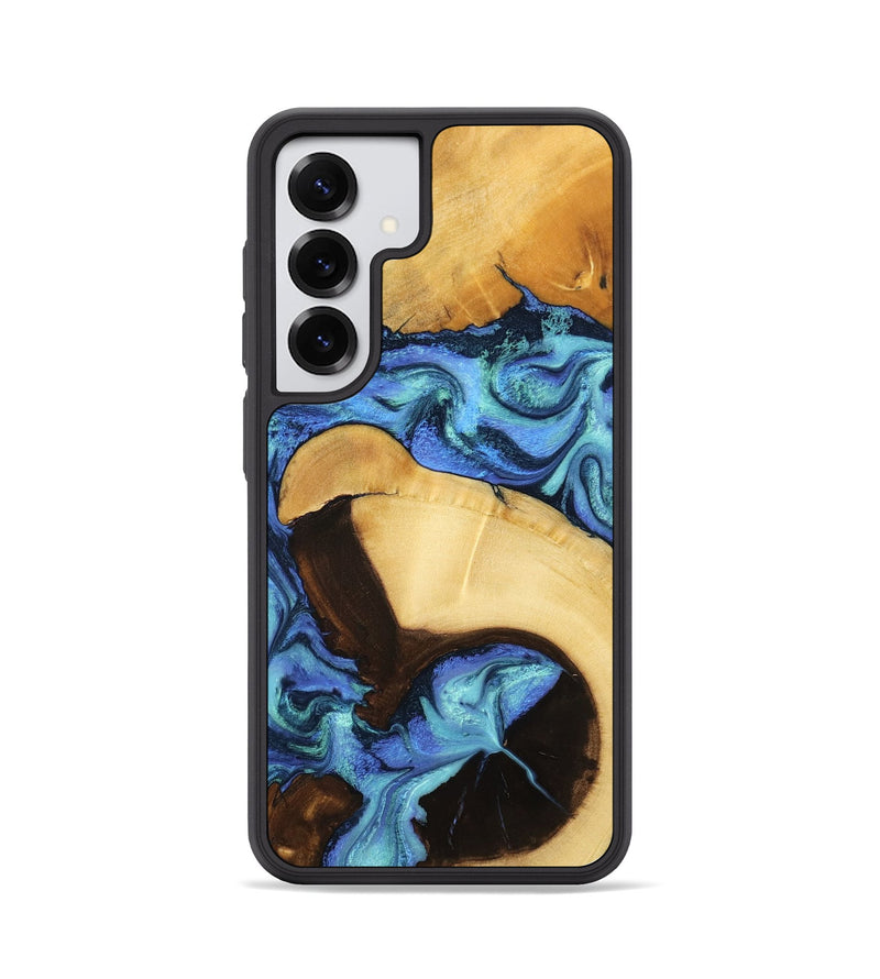 Galaxy S25 Wood Phone Case - Chantal (Blue, 799072)