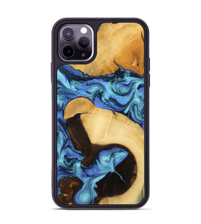 iPhone 11 Pro Max Wood Phone Case - Chantal (Blue, 799072)