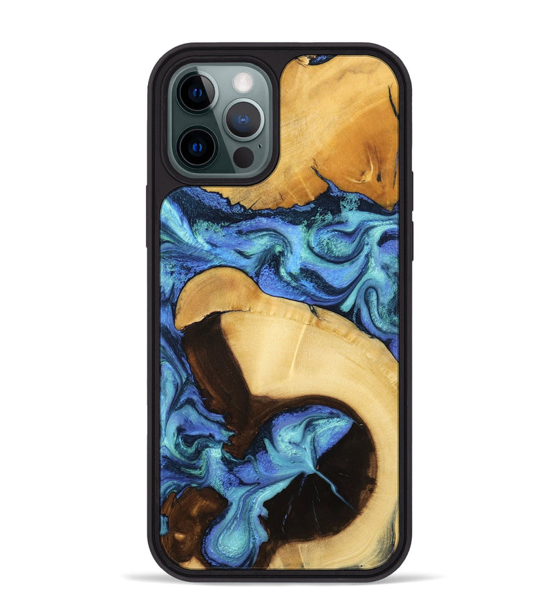 iPhone 12 Pro Max Wood Phone Case - Chantal (Blue, 799072)