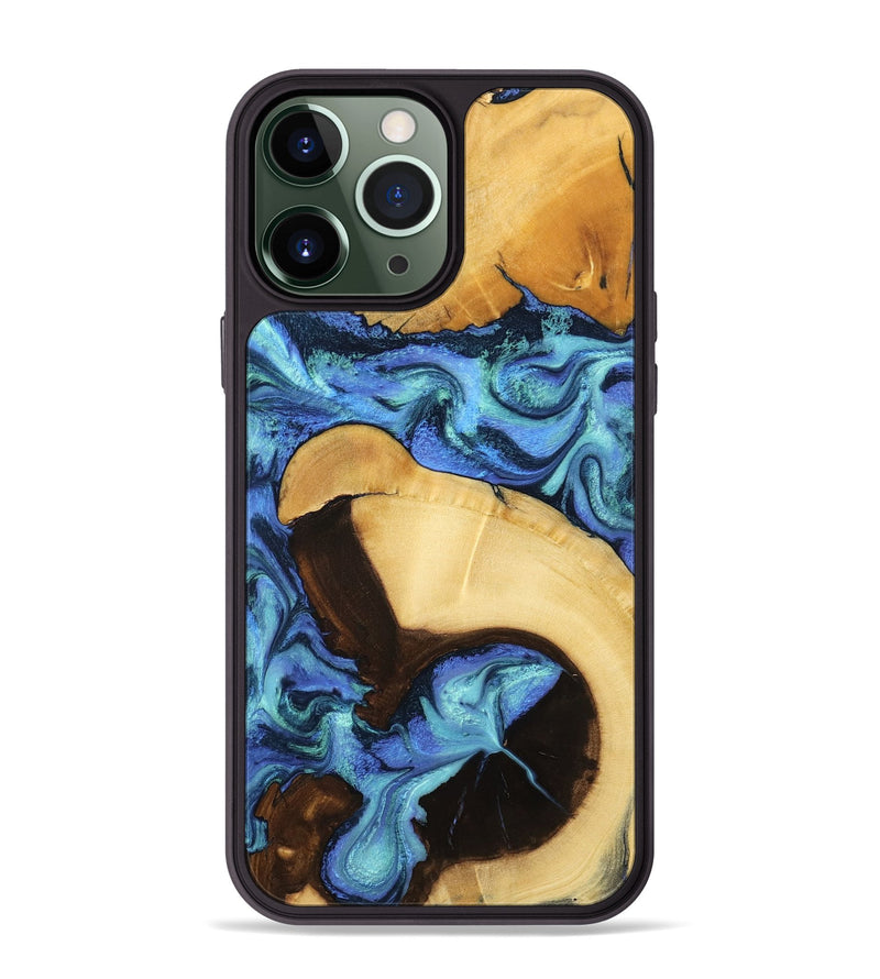 iPhone 13 Pro Max Wood Phone Case - Chantal (Blue, 799072)