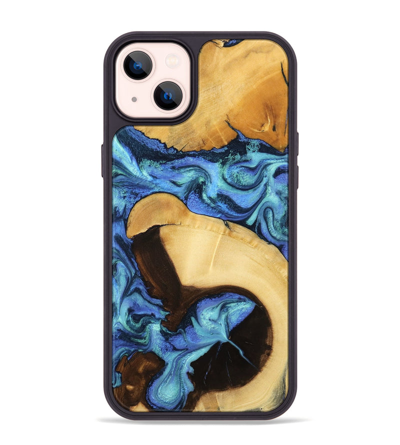 iPhone 14 Plus Wood Phone Case - Chantal (Blue, 799072)