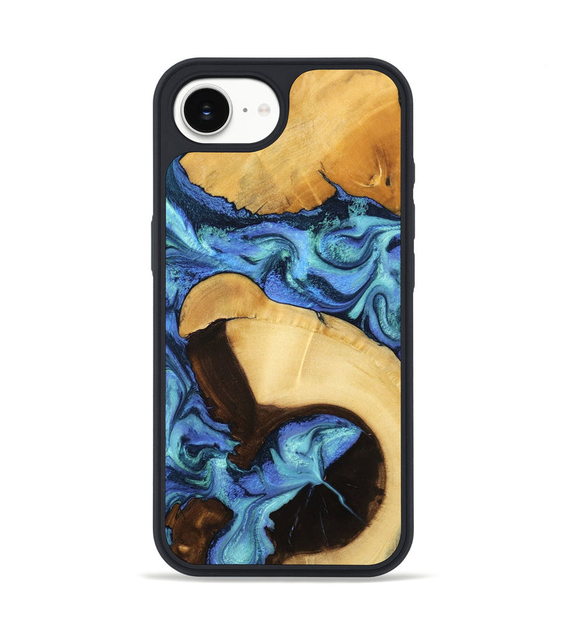 iPhone 16e Wood Phone Case - Chantal (Blue, 799072)