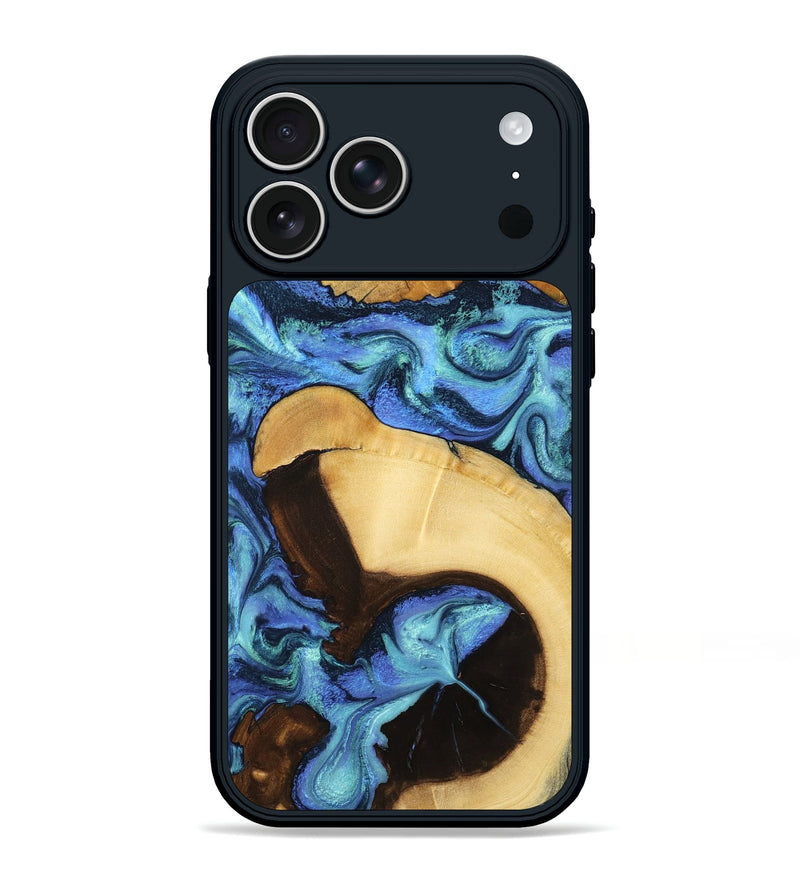 iPhone 17 Pro Max Wood Phone Case - Chantal (Blue, 799072)