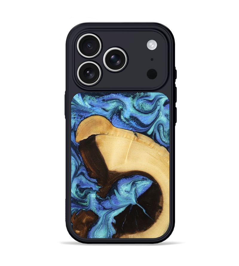 iPhone 17 Pro Wood Phone Case - Chantal (Blue, 799072)