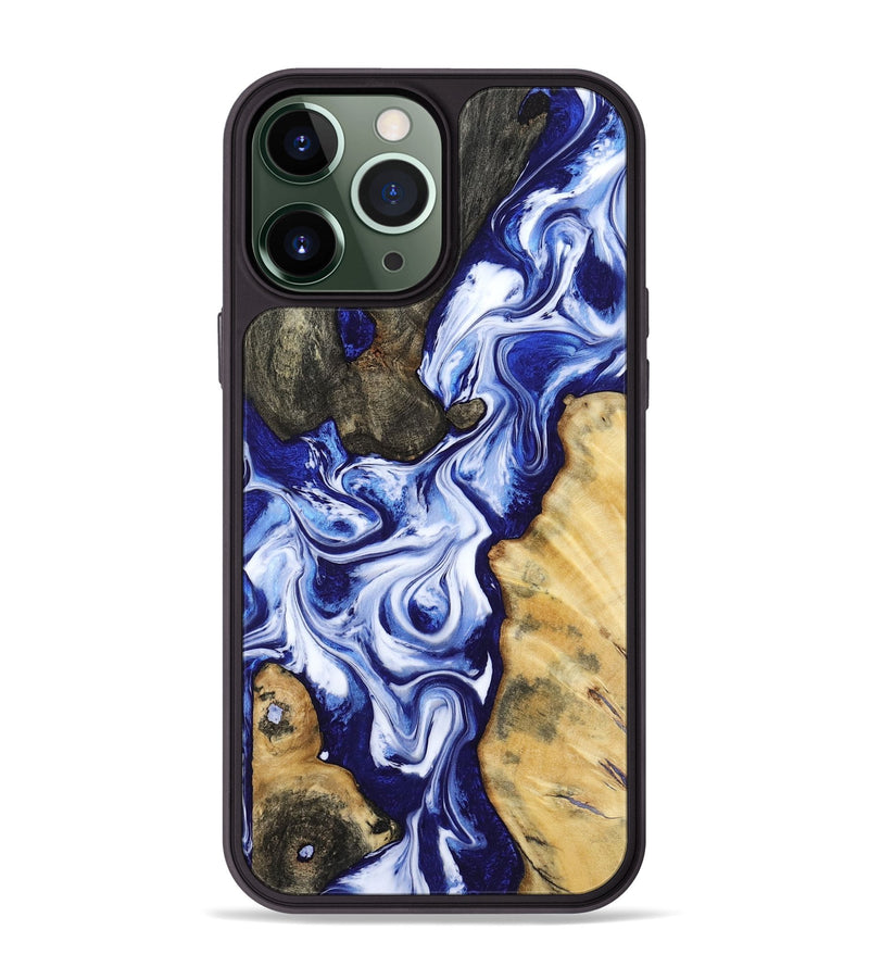 iPhone 13 Pro Max Wood Phone Case - Suzette (Blue, 799074)