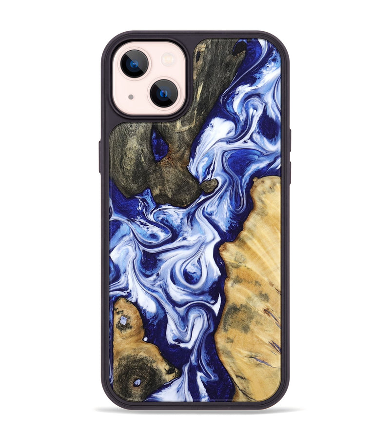 iPhone 14 Plus Wood Phone Case - Suzette (Blue, 799074)