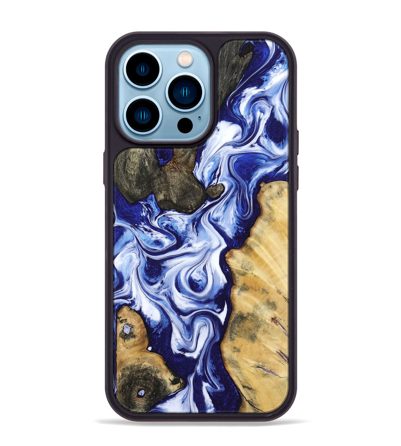 iPhone 14 Pro Max Wood Phone Case - Suzette (Blue, 799074)