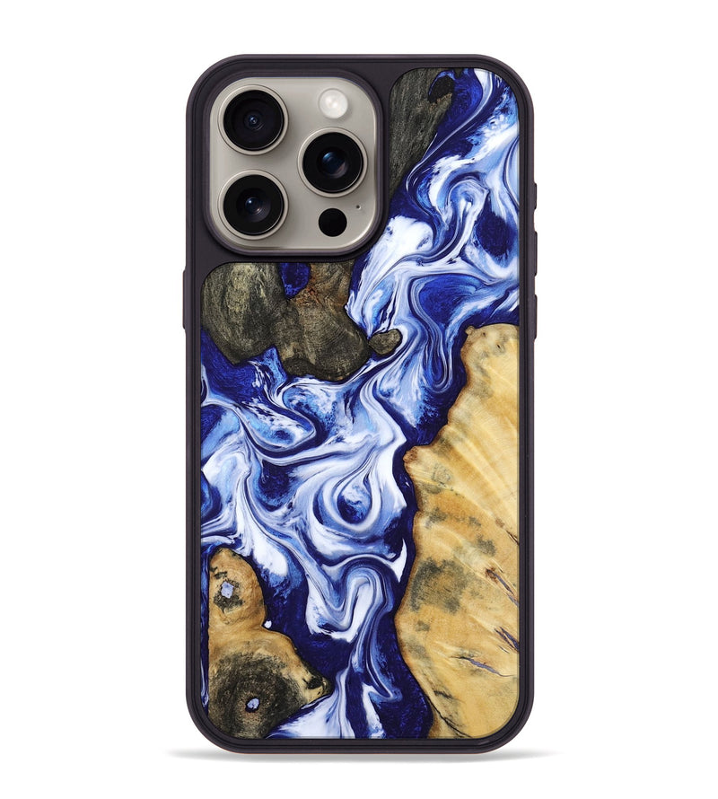 iPhone 15 Pro Max Wood Phone Case - Suzette (Blue, 799074)