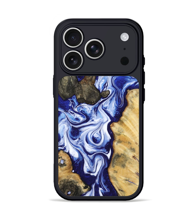 iPhone 17 Pro Wood Phone Case - Suzette (Blue, 799074)