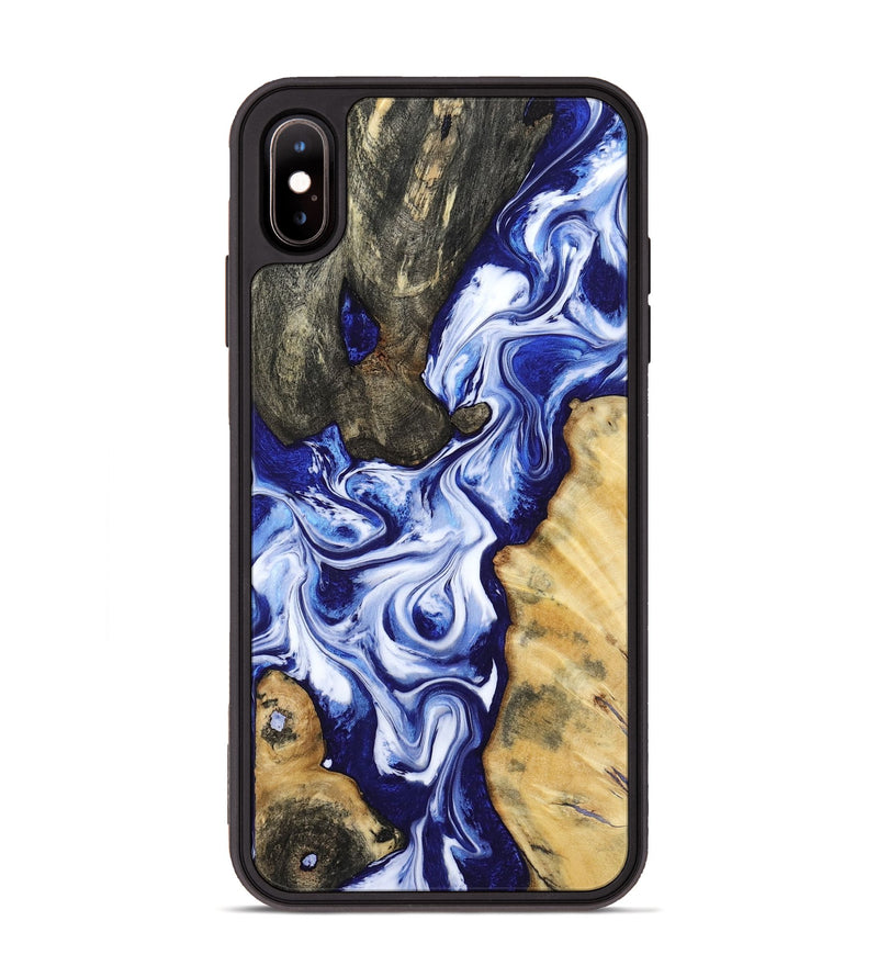 iPhone Xs Max Wood Phone Case - Suzette (Blue, 799074)