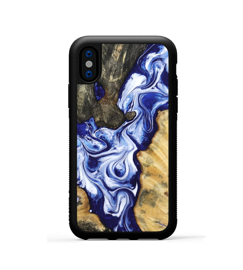 iPhone Xs Wood Phone Case - Suzette (Blue, 799074)