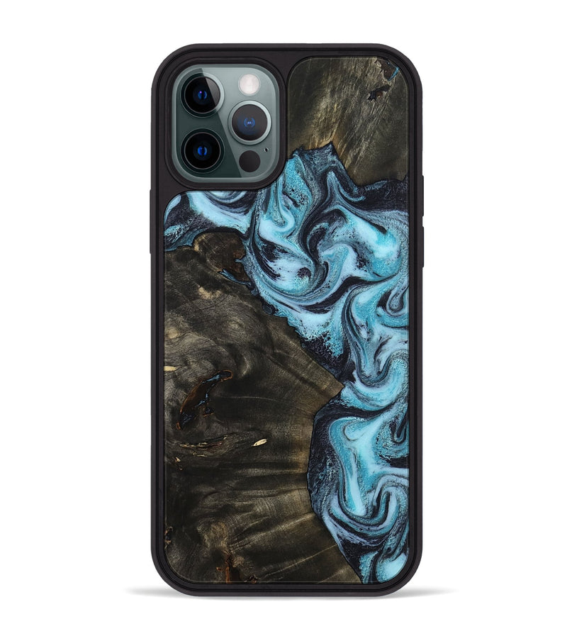 iPhone 12 Pro Max Wood Phone Case - Lindy (Blue, 799076)