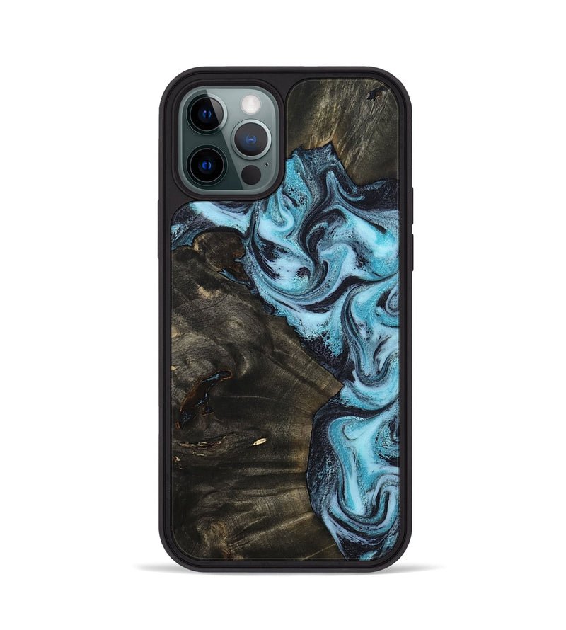 iPhone 12 Pro Wood Phone Case - Lindy (Blue, 799076)