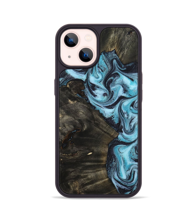 iPhone 14 Wood Phone Case - Lindy (Blue, 799076)